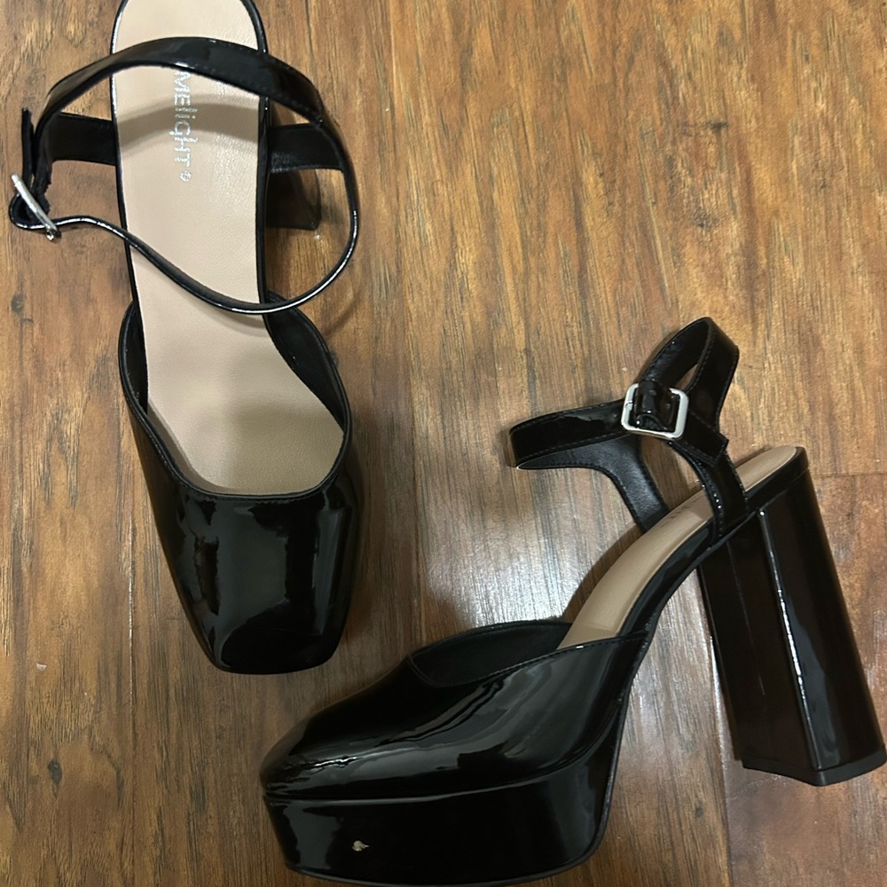 Black Patent Block Heel Platforms by Limelight Women’s Size 8.5 - Picture 4 of 10
